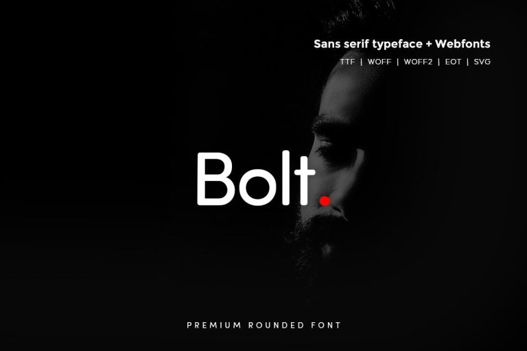 Bolt Rounded – Modern Typeface + WebFont