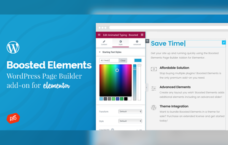 Boosted Elements | WordPress Page Builder Add-on for Elementor