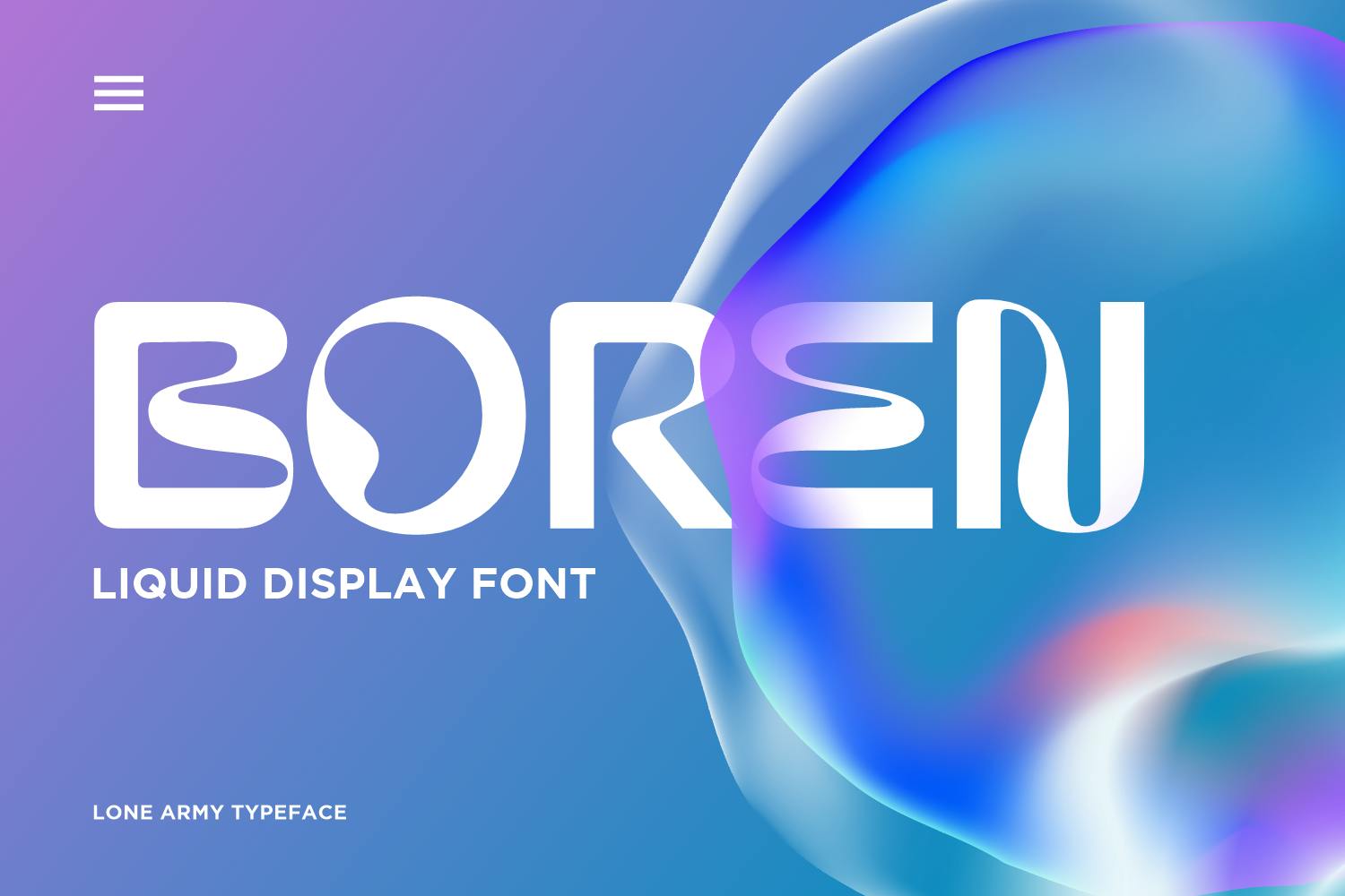 Boren – Liquid Font
