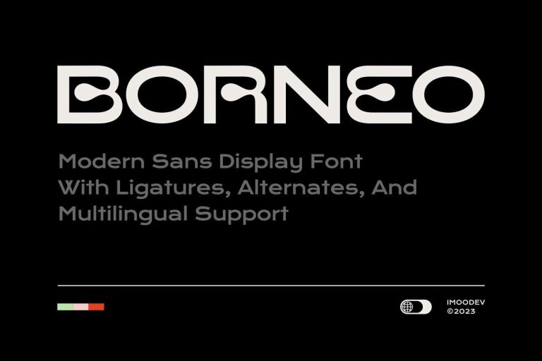 Borneo – Modern Sans Display Font