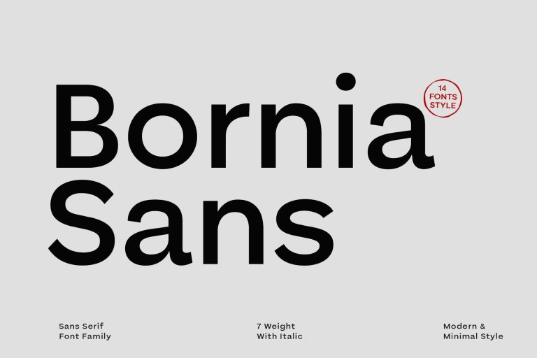 Bornia Sans Modern Minimal