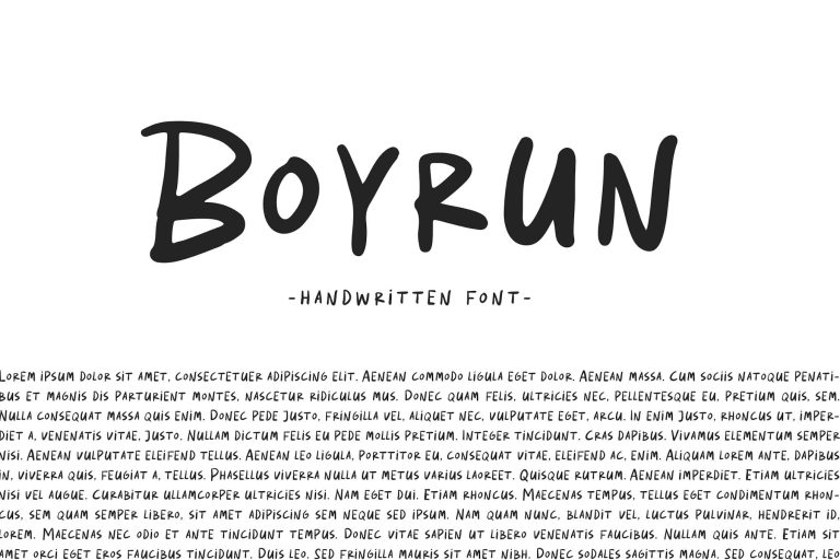 Boyrun – Handwritten Font