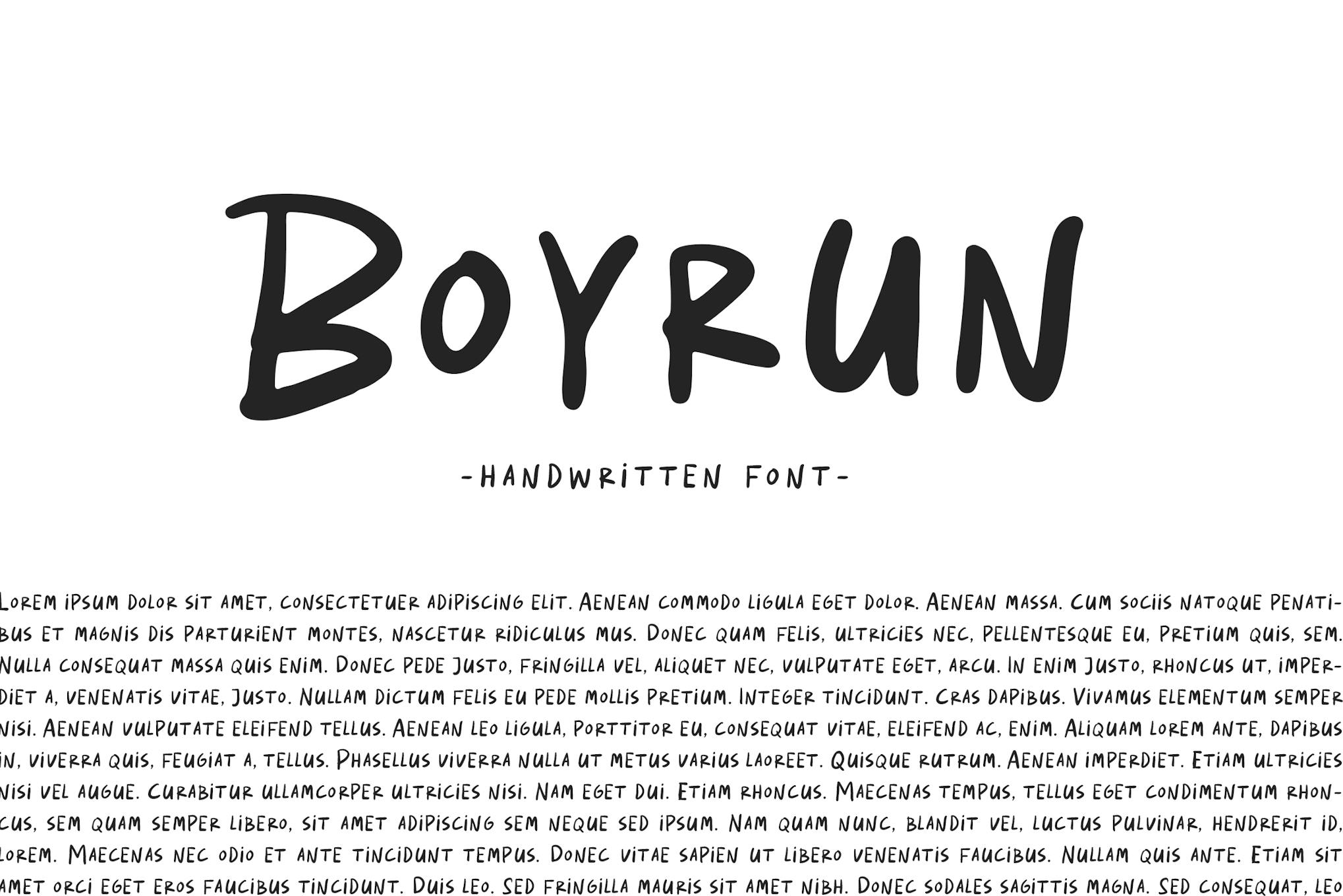 Boyrun – Handwritten Font
