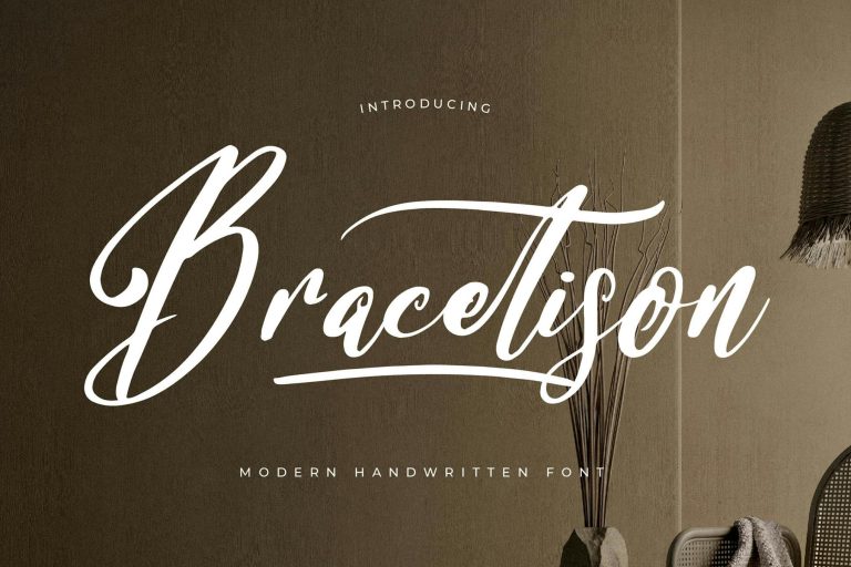 Bracetison Modern Handwritten Font