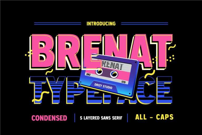 Brenat – Layered Sans Serif Font