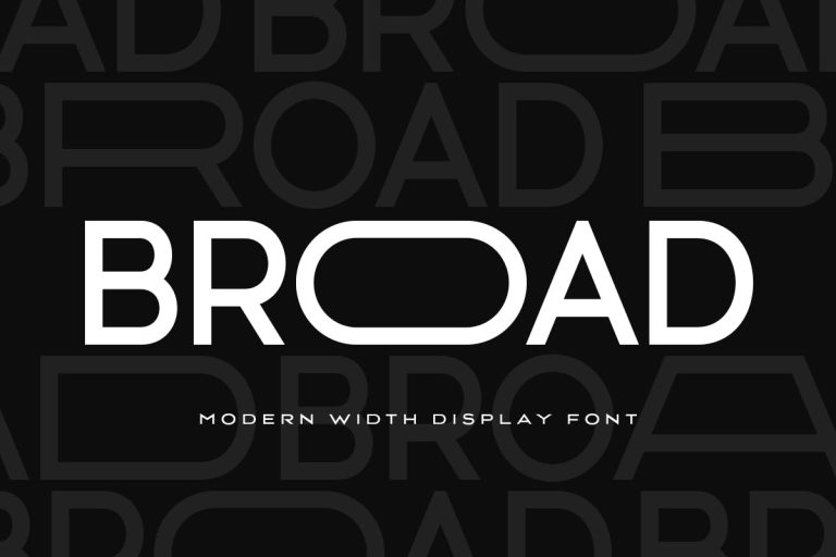 BROAD – Modern Width Display Font