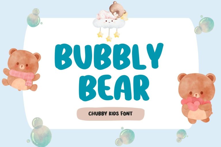 Bubbly Bear – The Chubby Kids Font