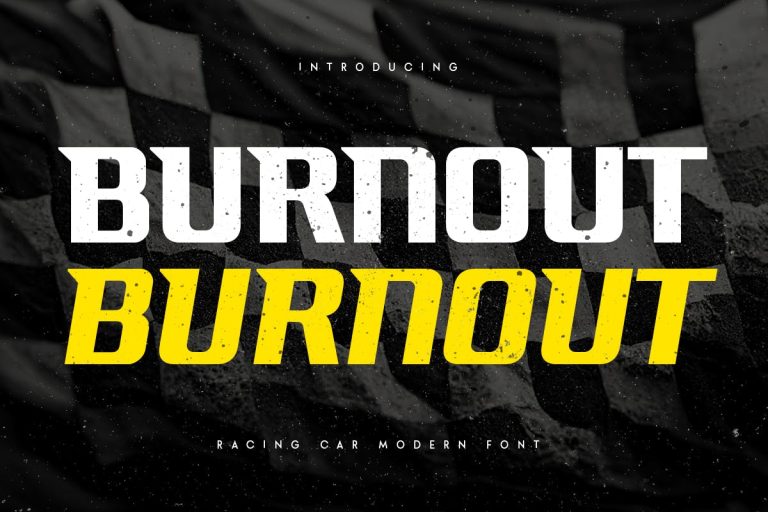 Burnout – Racing Car Modern Font