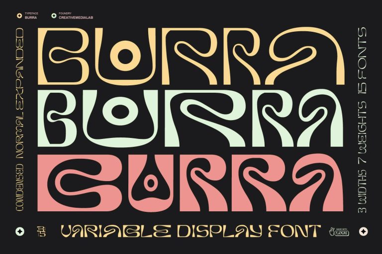 Burra – Psychedelic display font