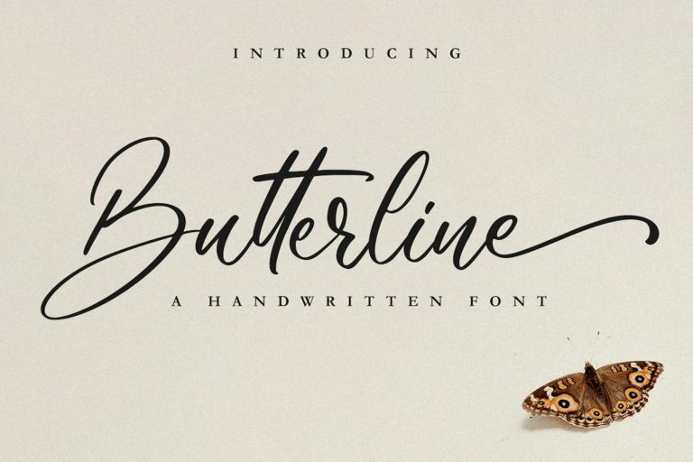 Butterline – Wedding Font