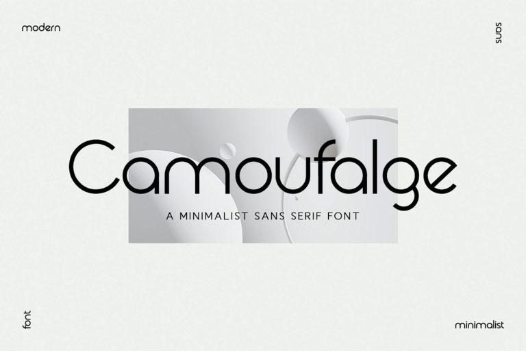 Camaufalge Modern Minimalism Font
