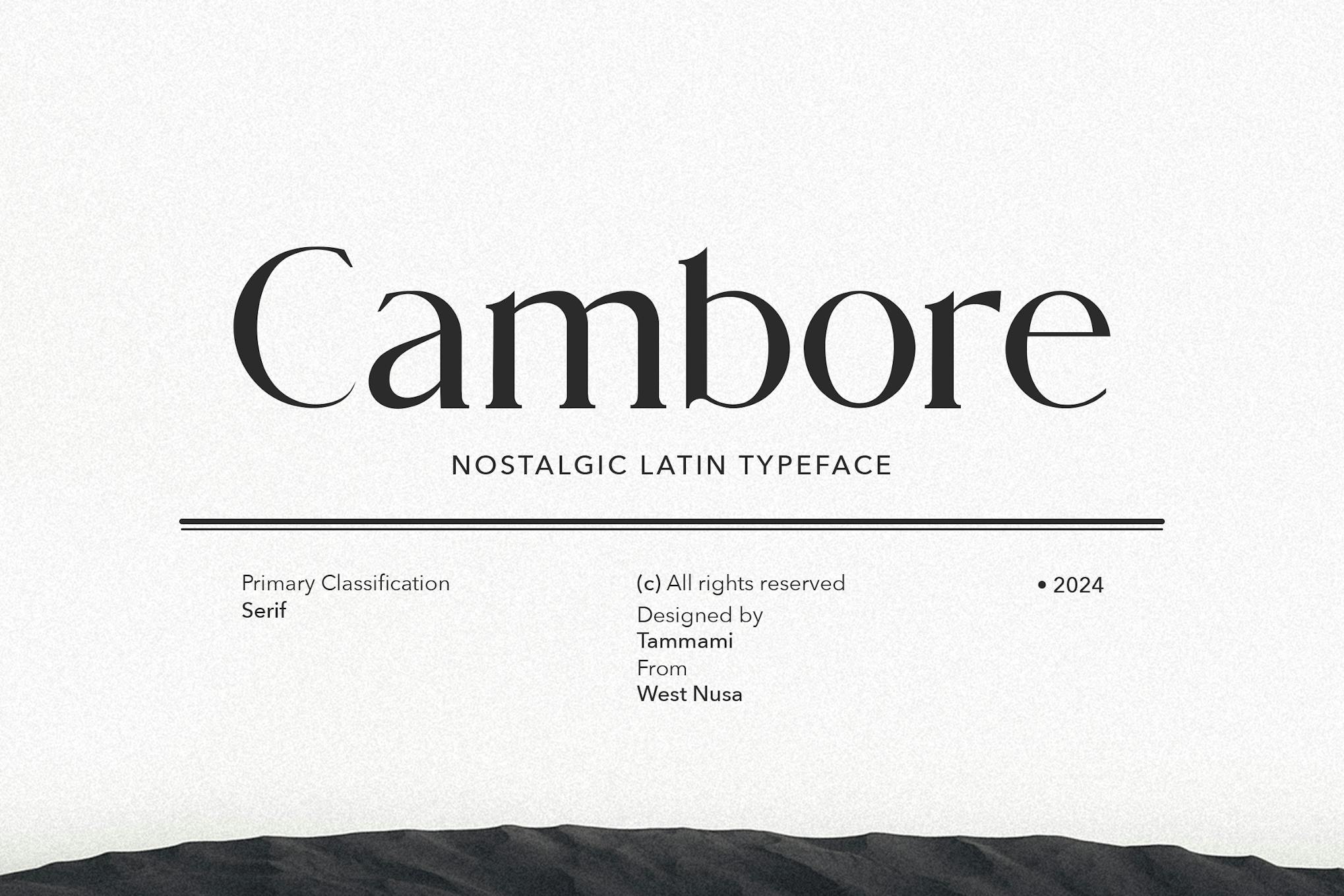 Cambore – Latin Serif