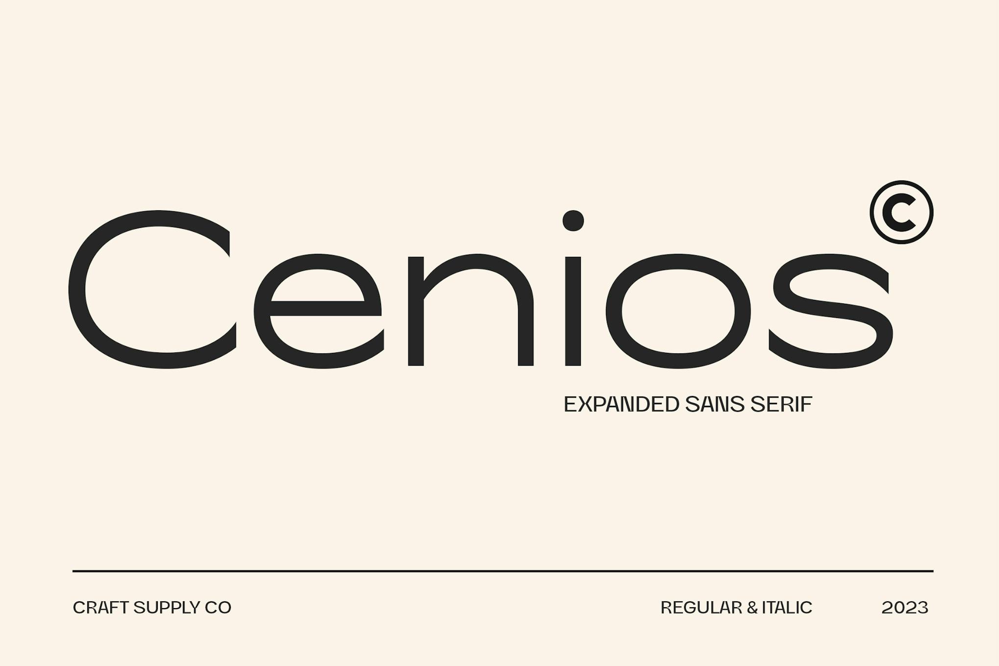 Cenios – Expanded Sans Serif