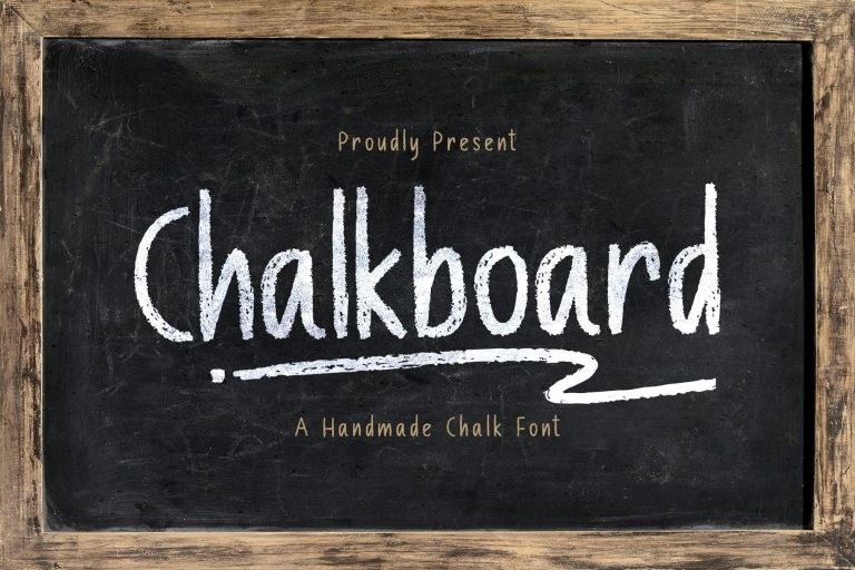 Chalk Board – A Handmade Chalk Font