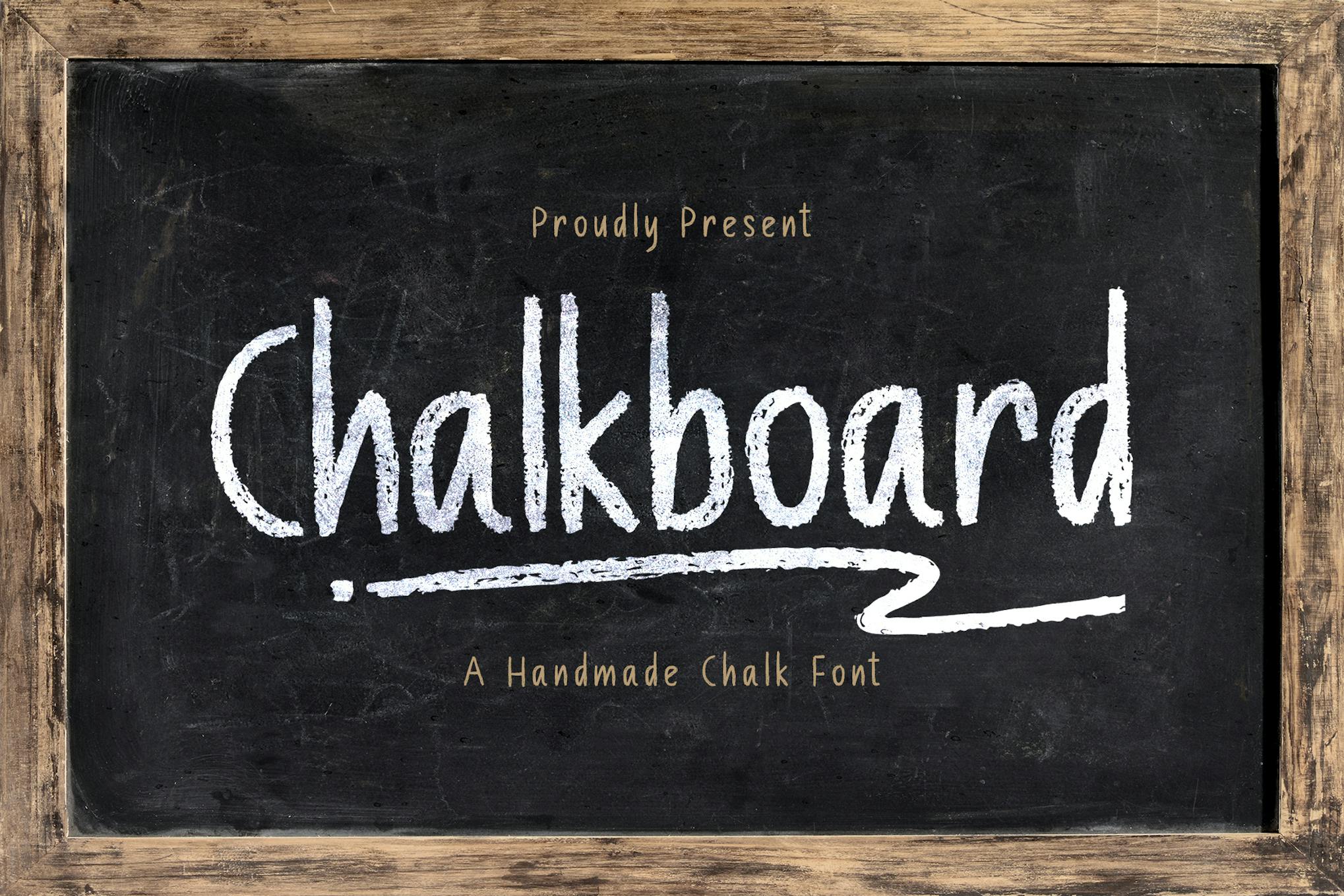 Chalk Board – A Handmade Chalk Font