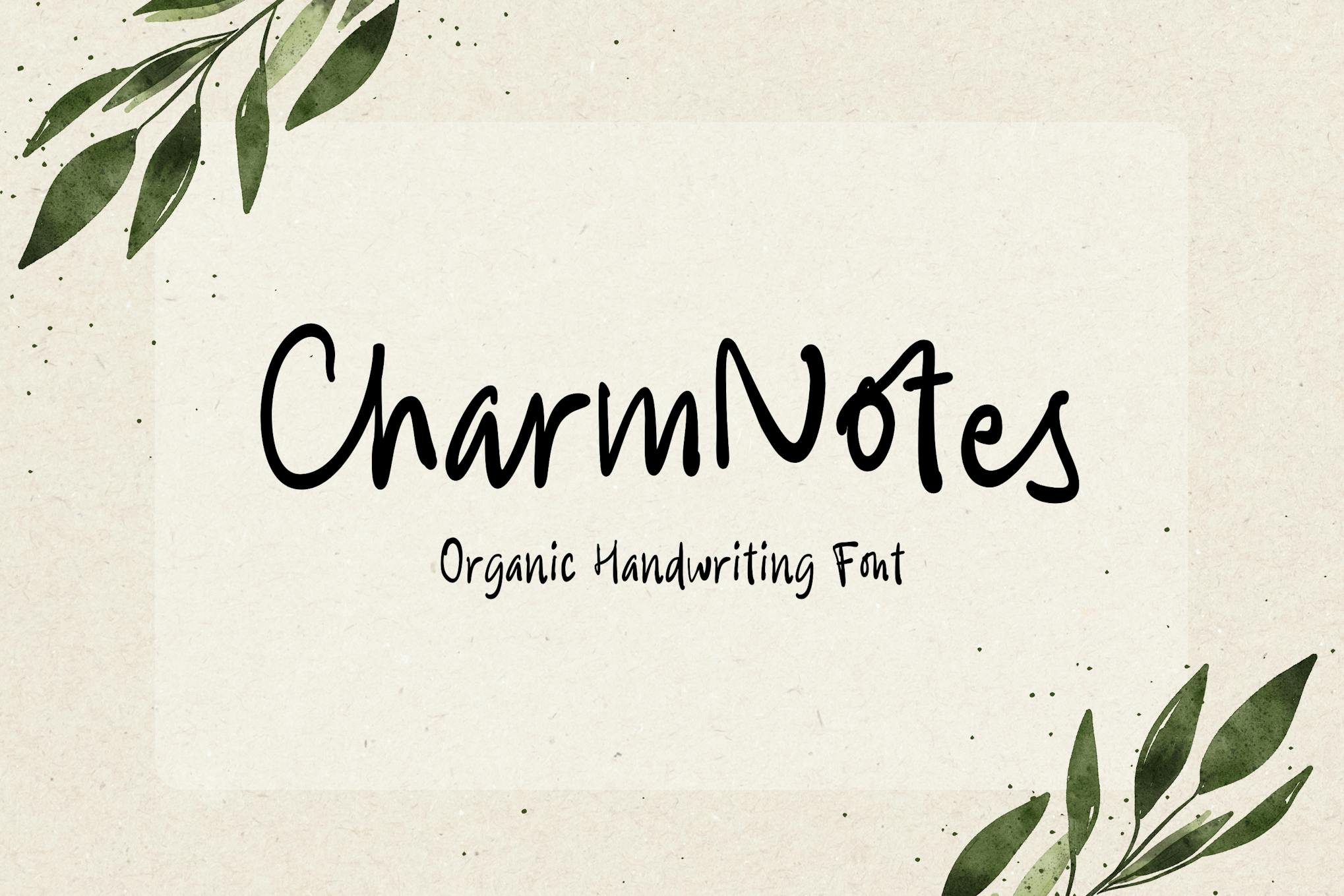 CharmNotes – Organic Handwriting Font