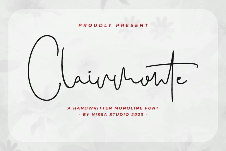 Clairmonte – Monoline Font