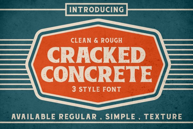 Cracked Concrete – Vintage Serif Font