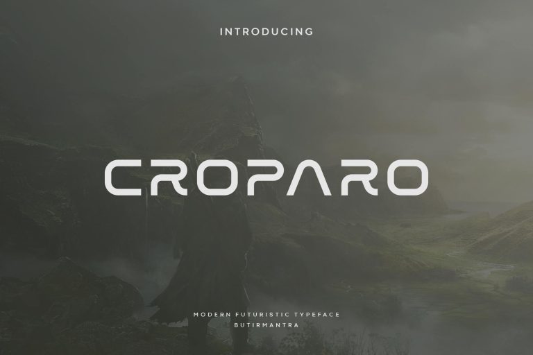 Croparo – Futuristic Cyber Font