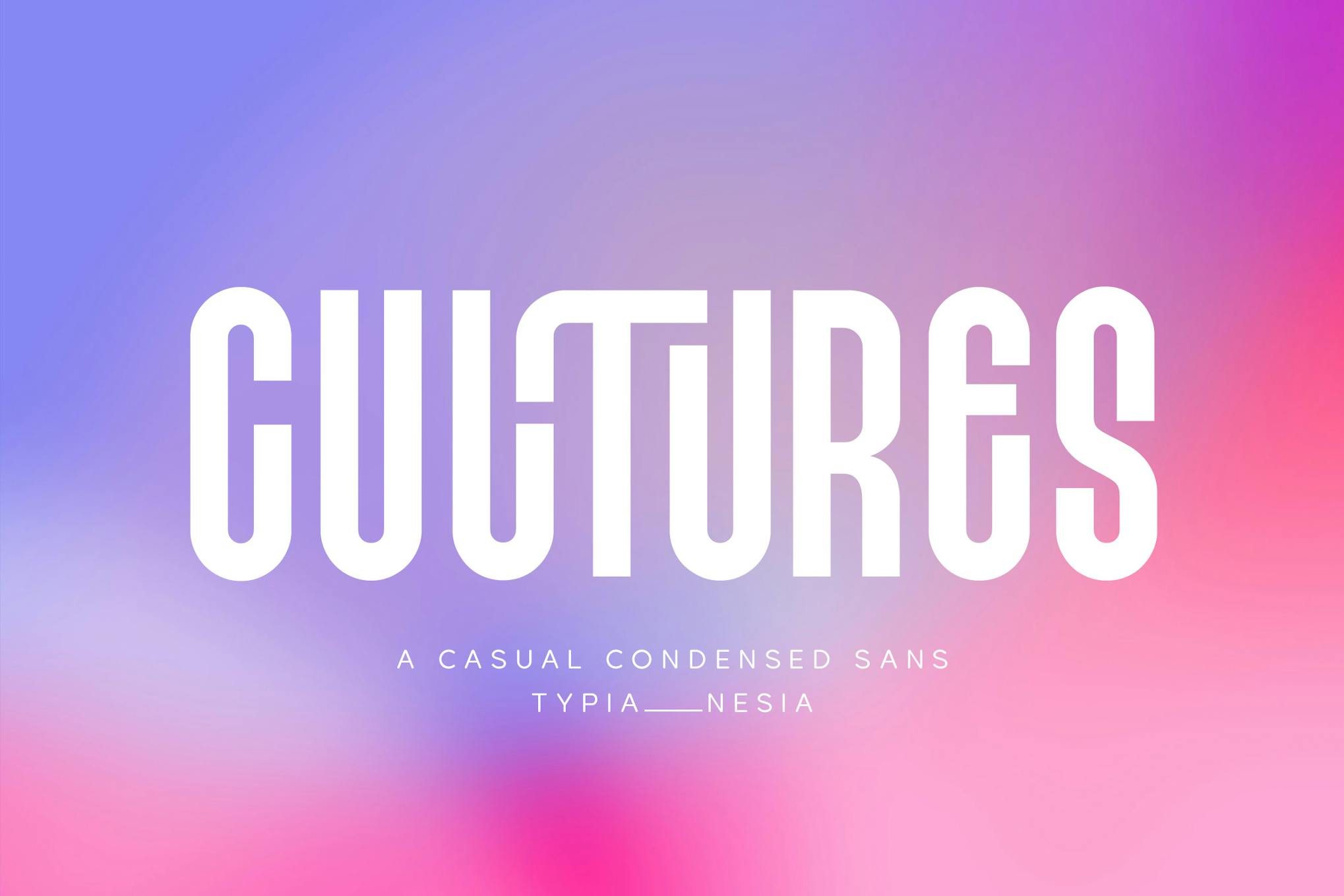 Cultures – Modern Bold Condensed Sans Serif Font