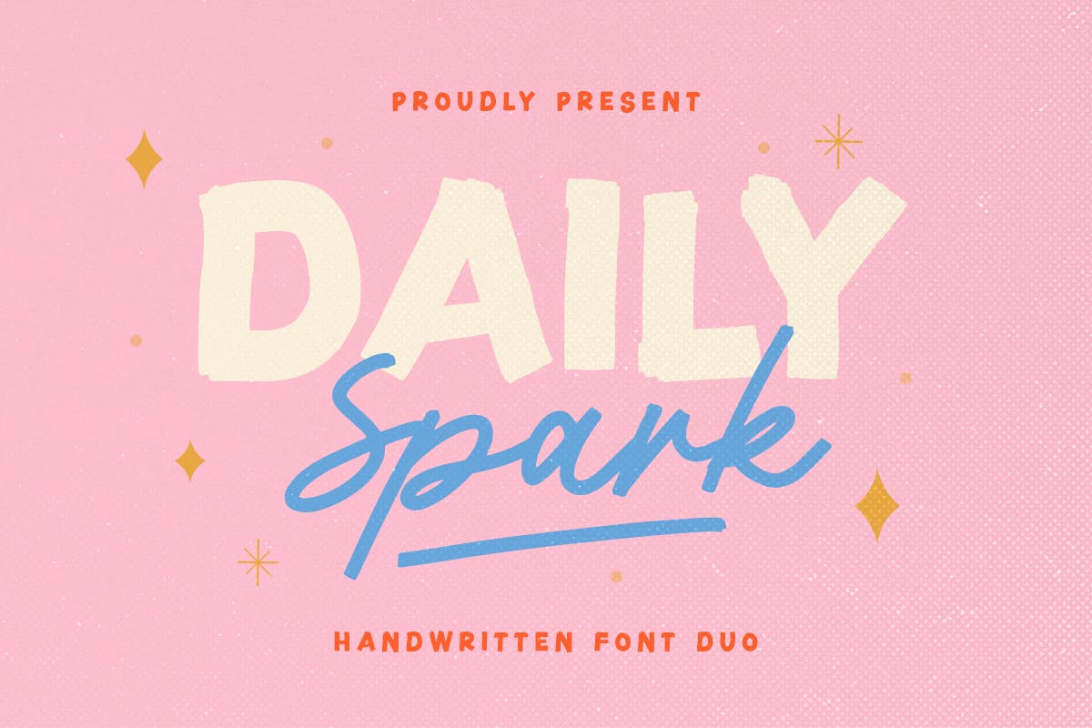Daily Spark – Handwritten Font Duo