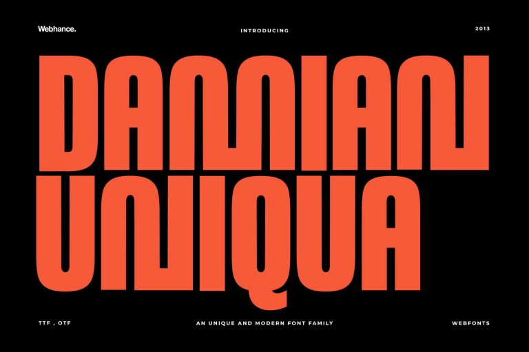 Damian Uniqua – Modern Sans-Serif Font family