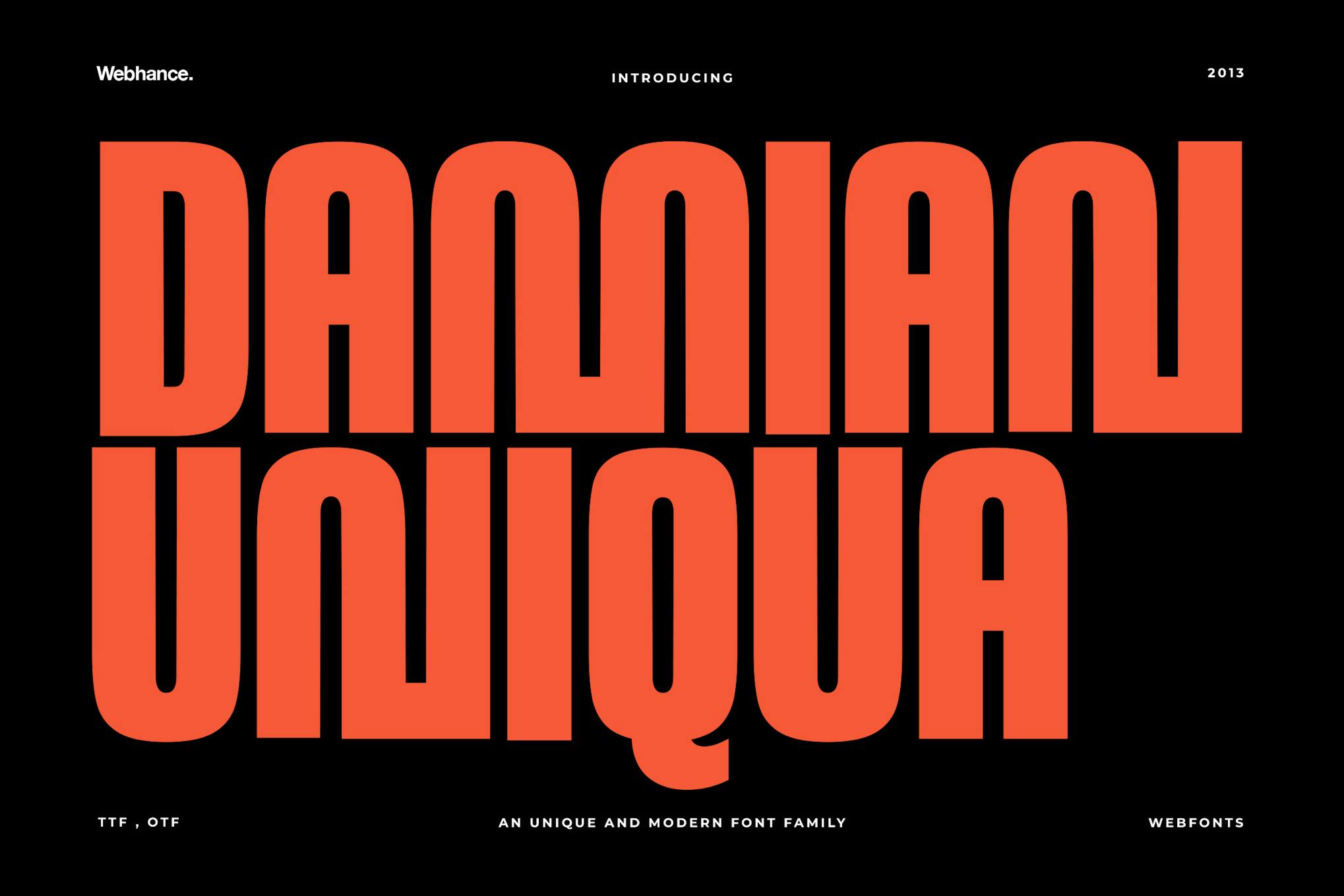 Damian Uniqua – Modern Sans-Serif Font family