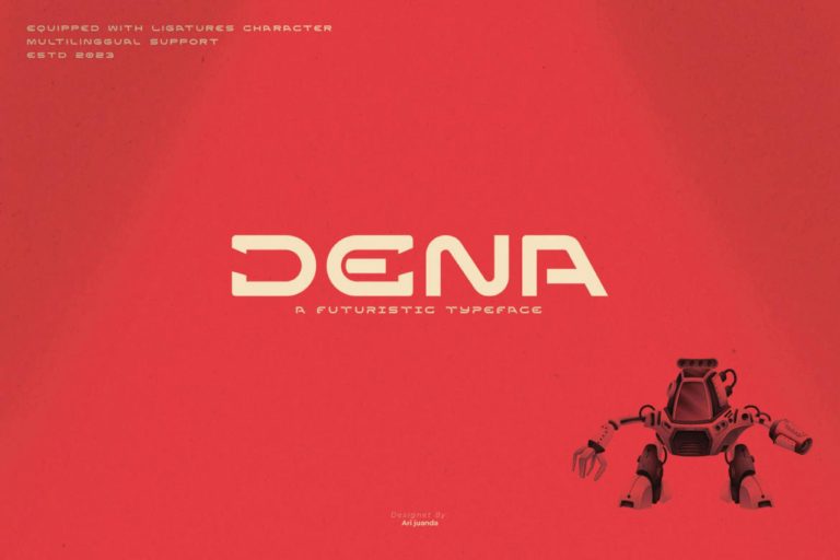 Dena A Futuristic Typeface