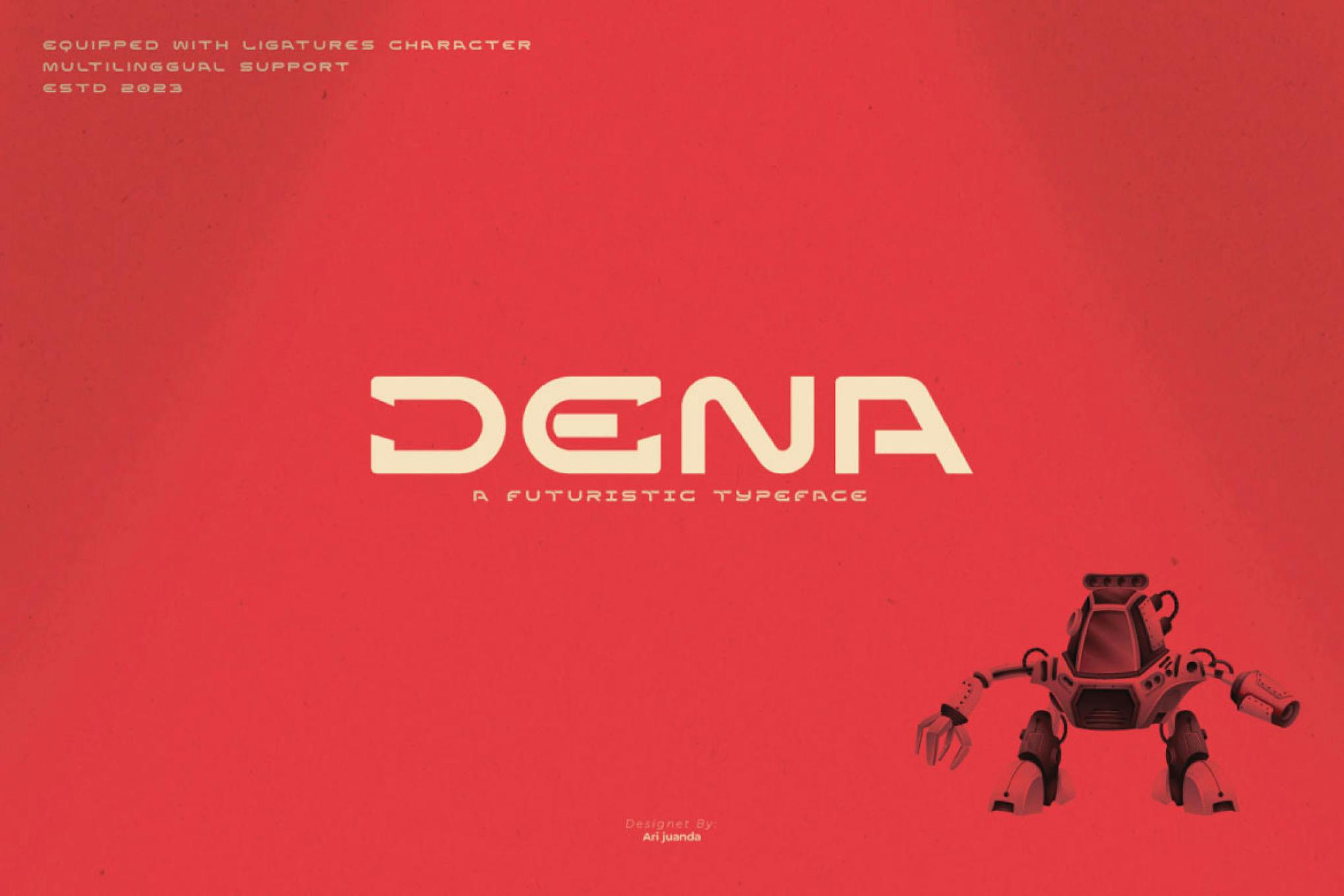 Dena A Futuristic Typeface