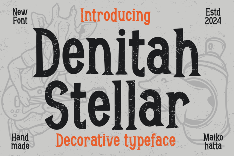 Denitah Stellar – Decorative Typeface