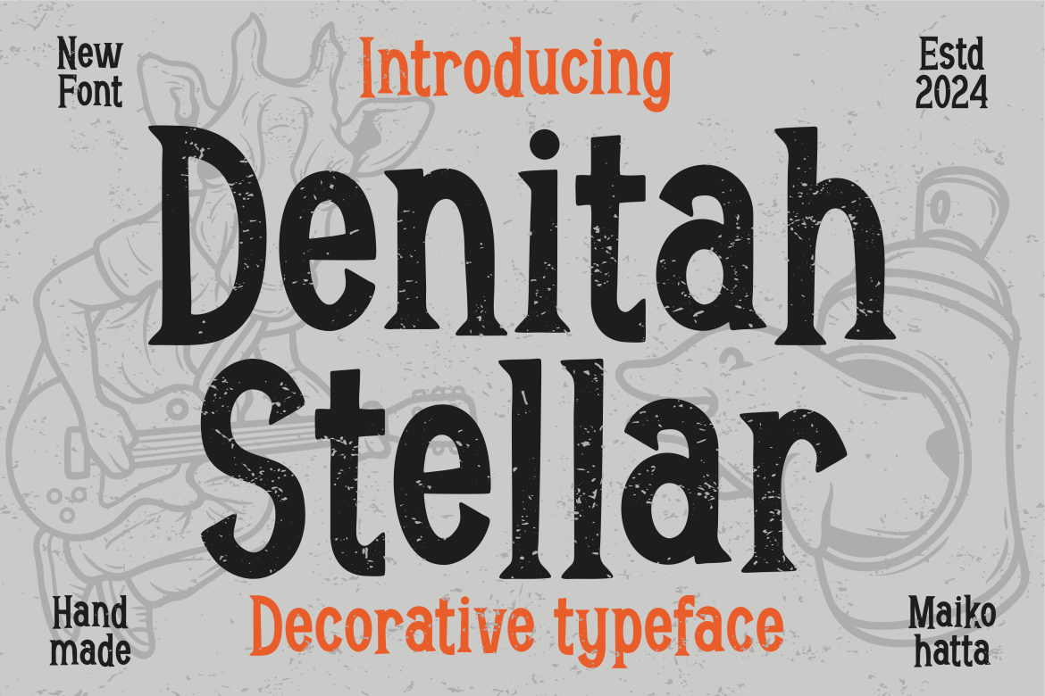 Denitah Stellar – Decorative Typeface