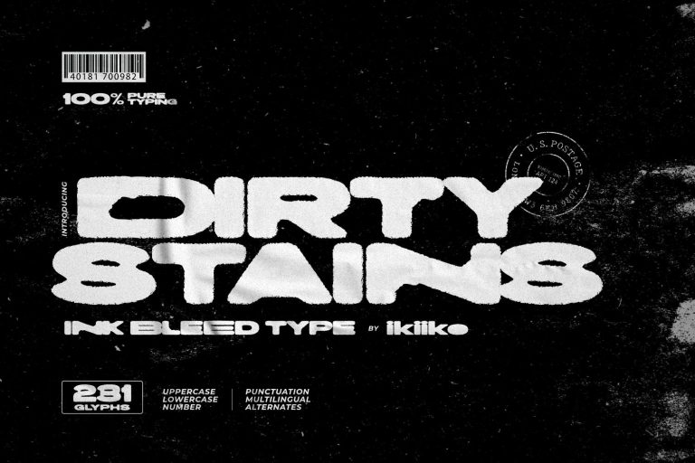 Dirty Stains – Ink Bleed Font