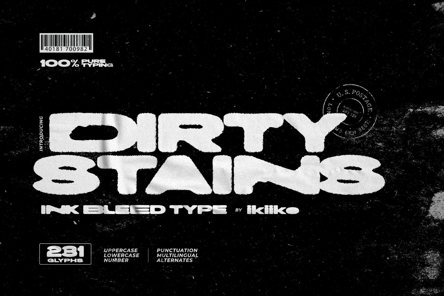 Dirty Stains – Ink Bleed Font