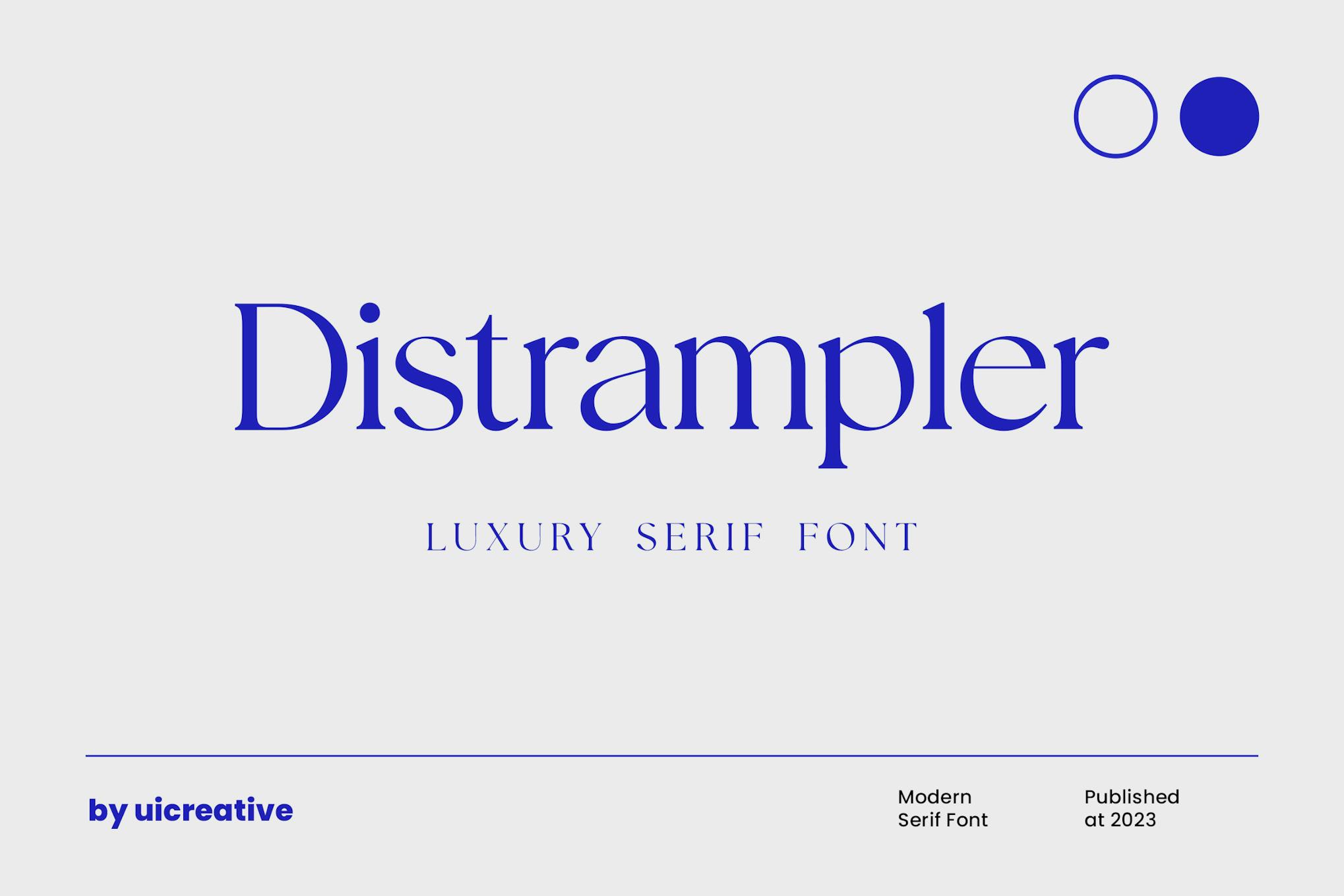 Distrampler Luxury Serif Font