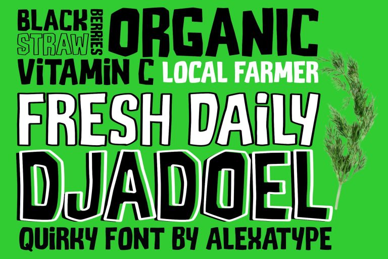 DJADOEL – Quirky All Caps Font