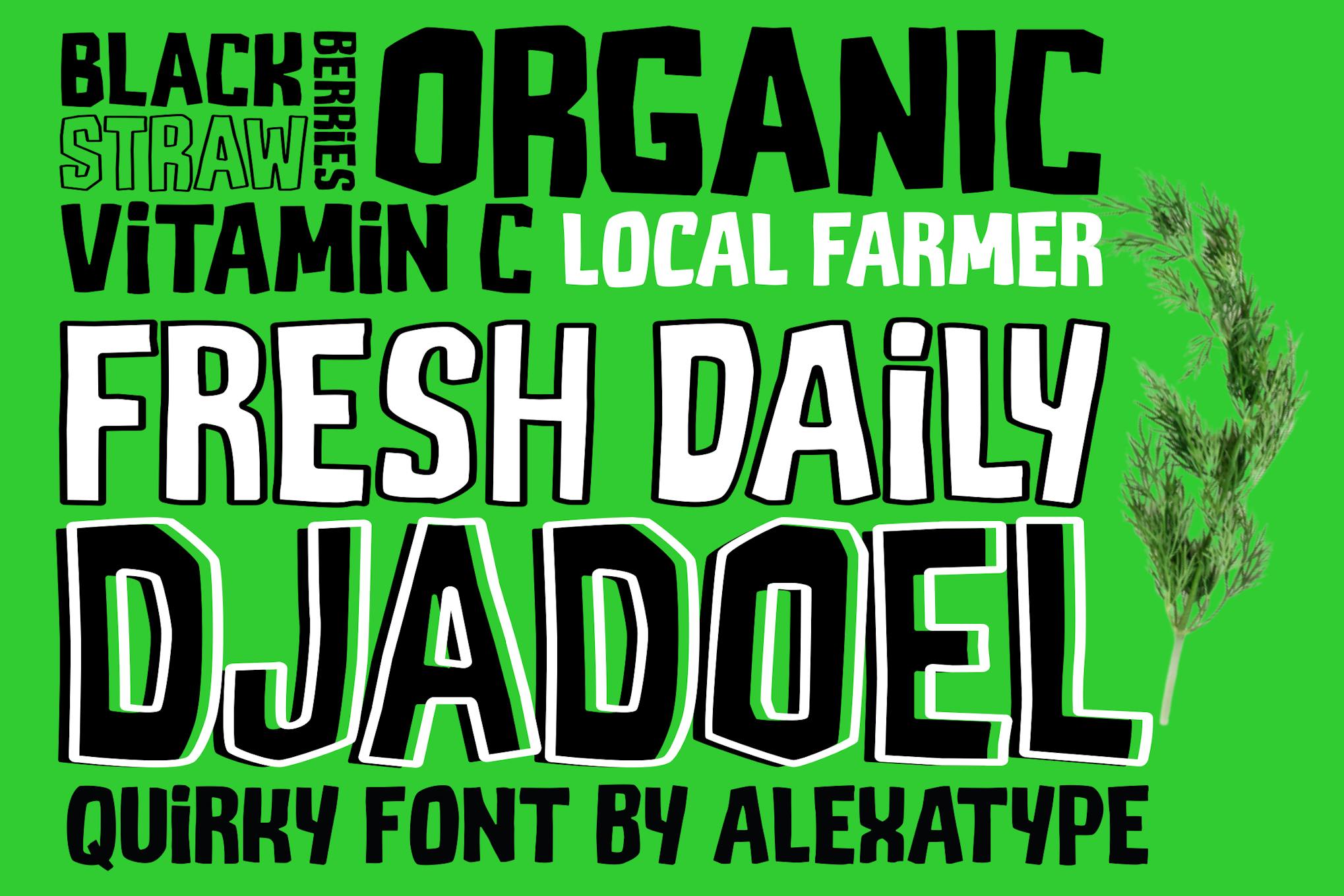 DJADOEL – Quirky All Caps Font