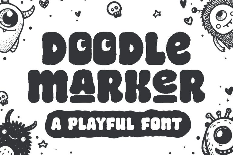 Doodle Marker – a Playful Modern Font