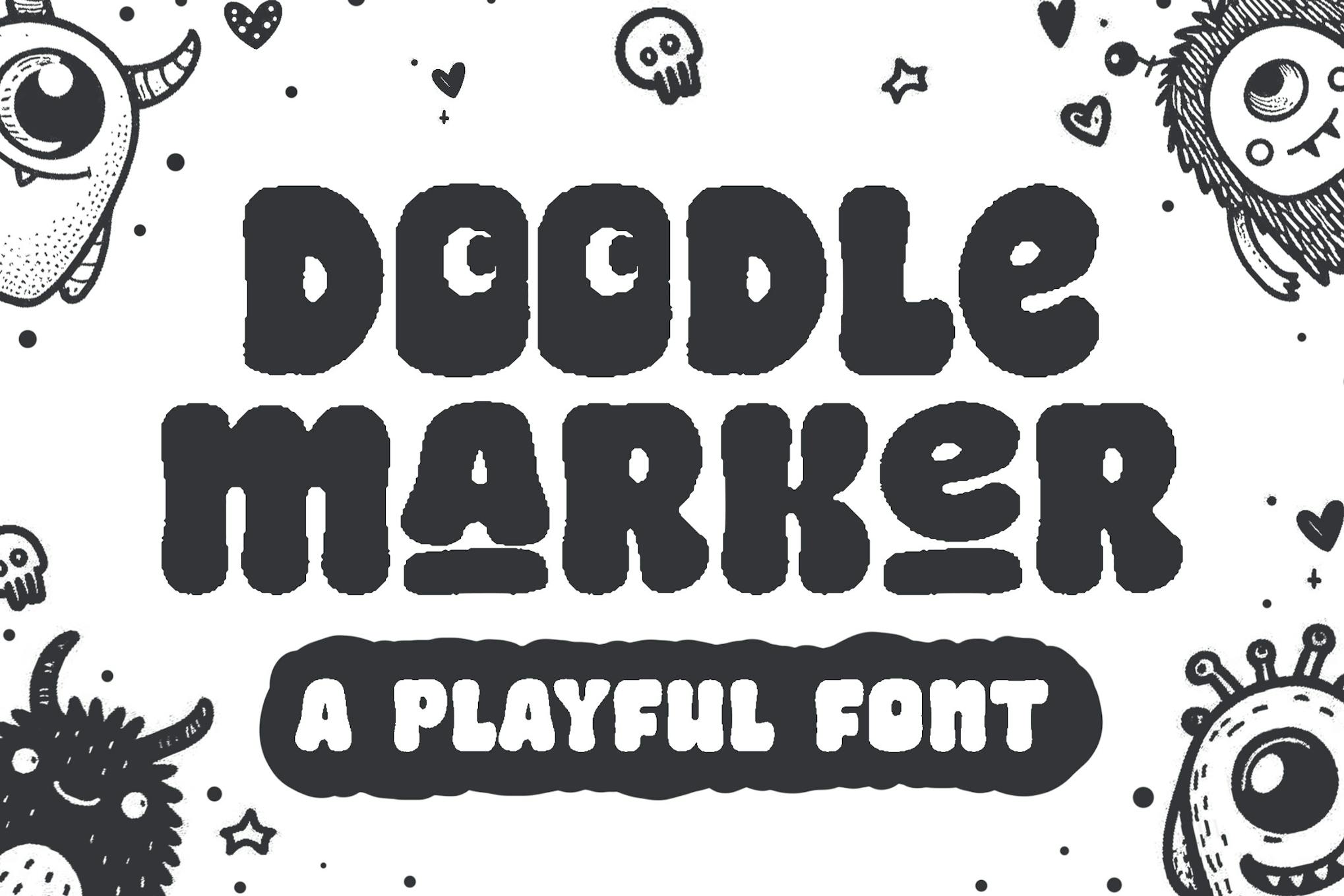 Doodle Marker – a Playful Modern Font