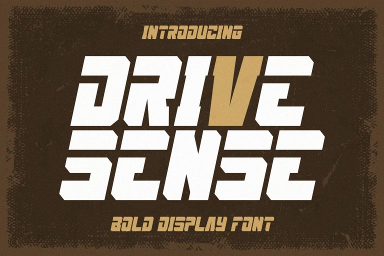 Drive Sense – Bold Display Font