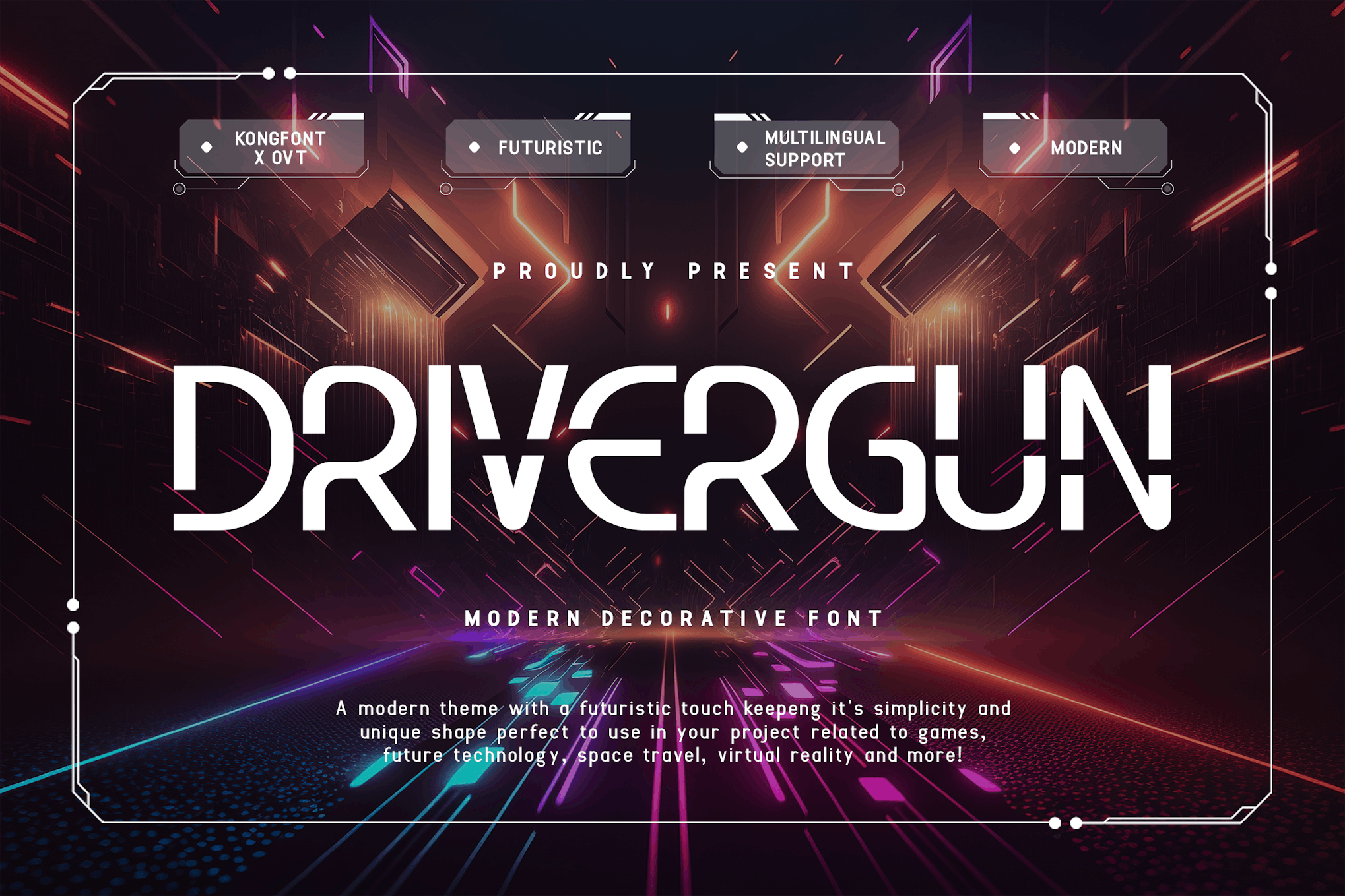 Drivergun – Modern Decorative Font