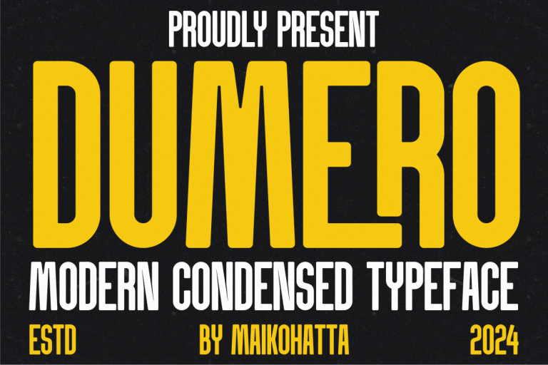 Dumero – Modern Condensed Typeface