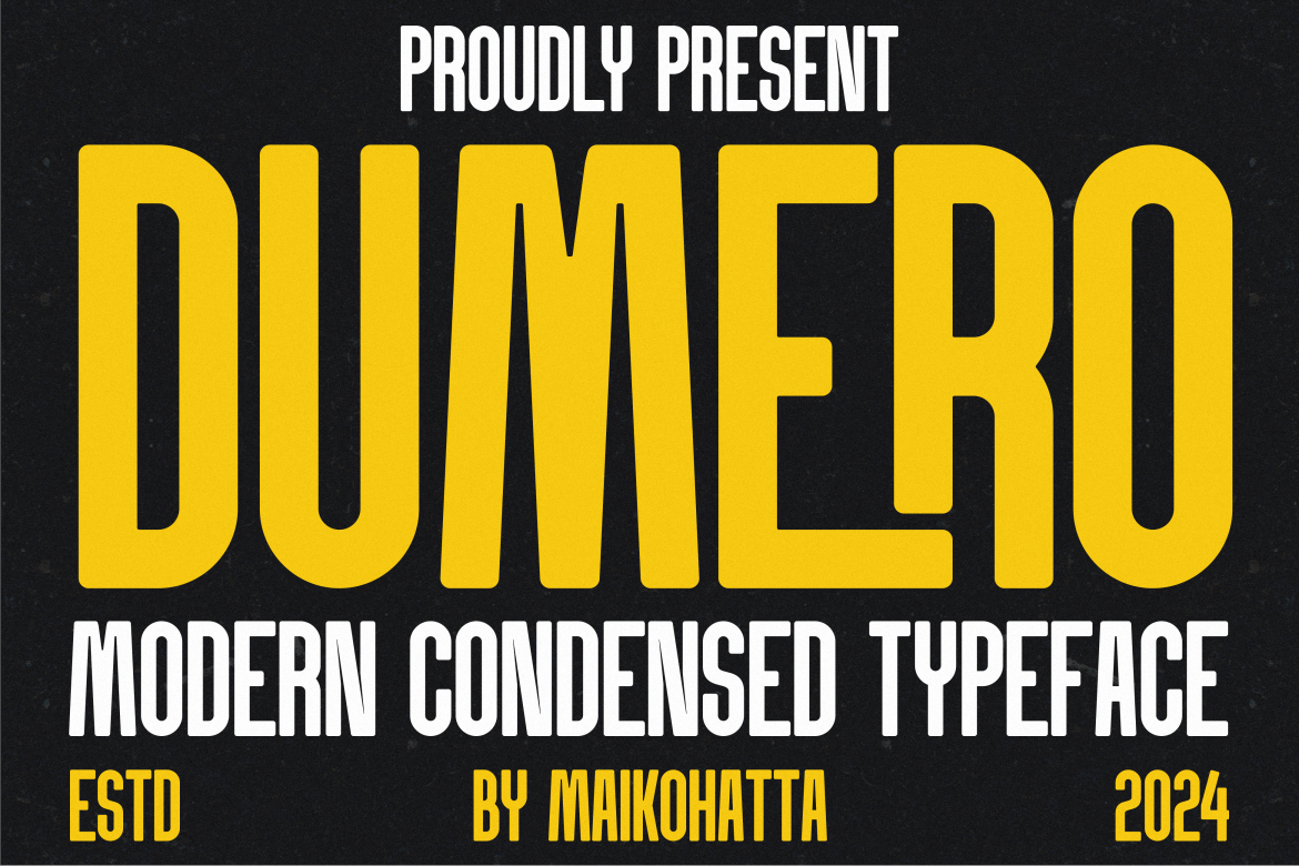 Dumero – Modern Condensed Typeface