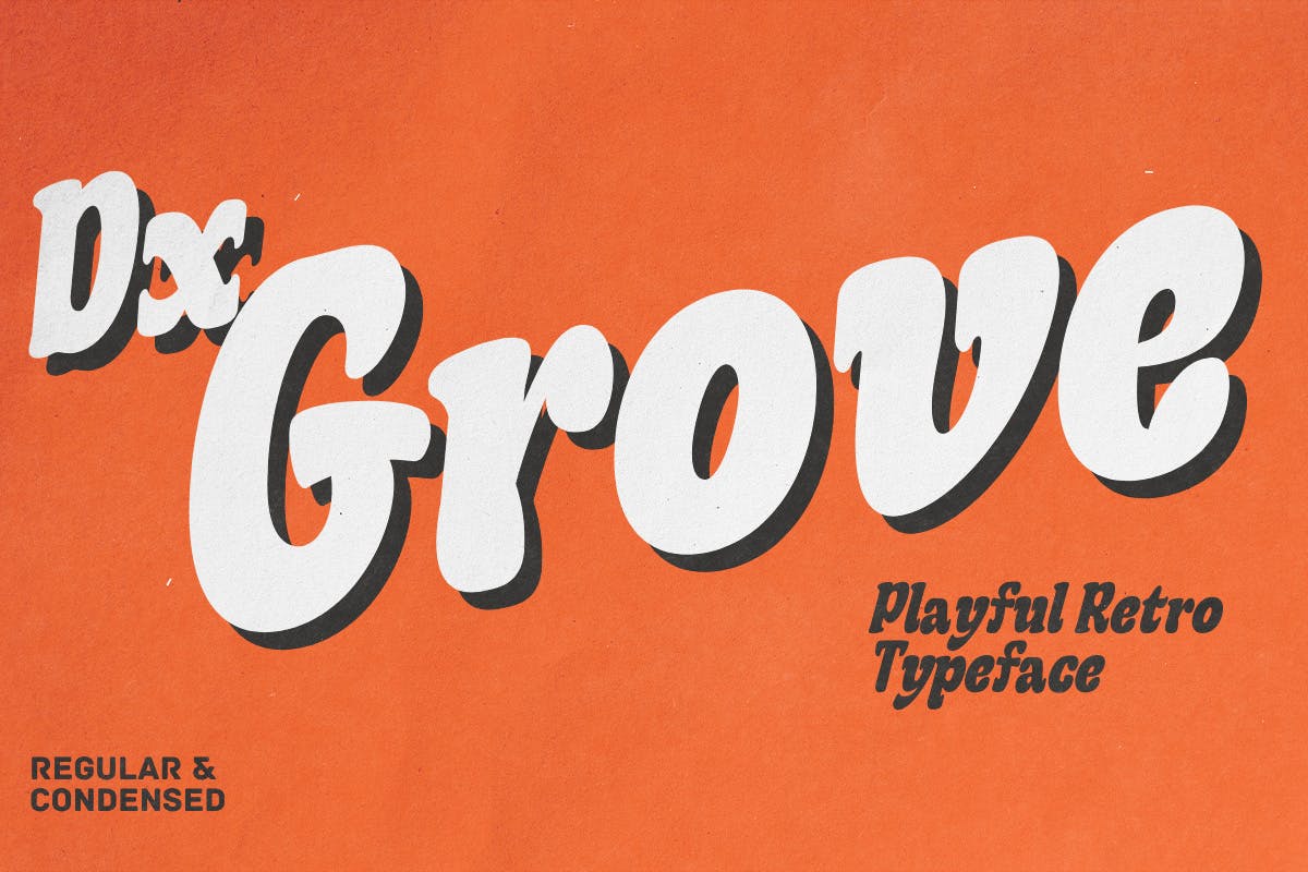 Dx Grove Retro Bold Playful Logotype