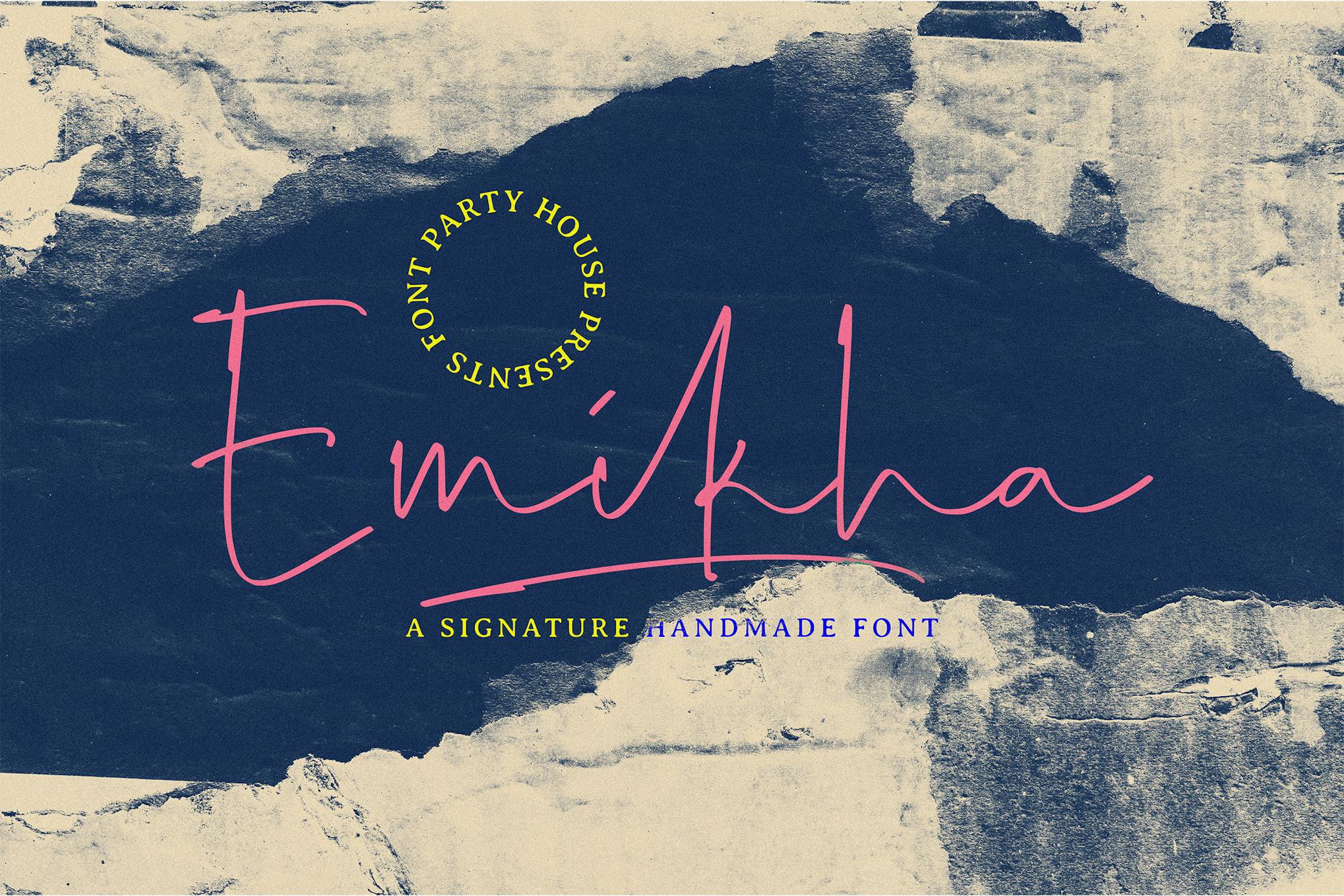 Emikha – A Signature Handmade Font