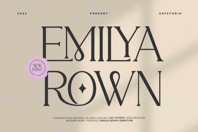 Emilya Rown – Elegant Luxury Font