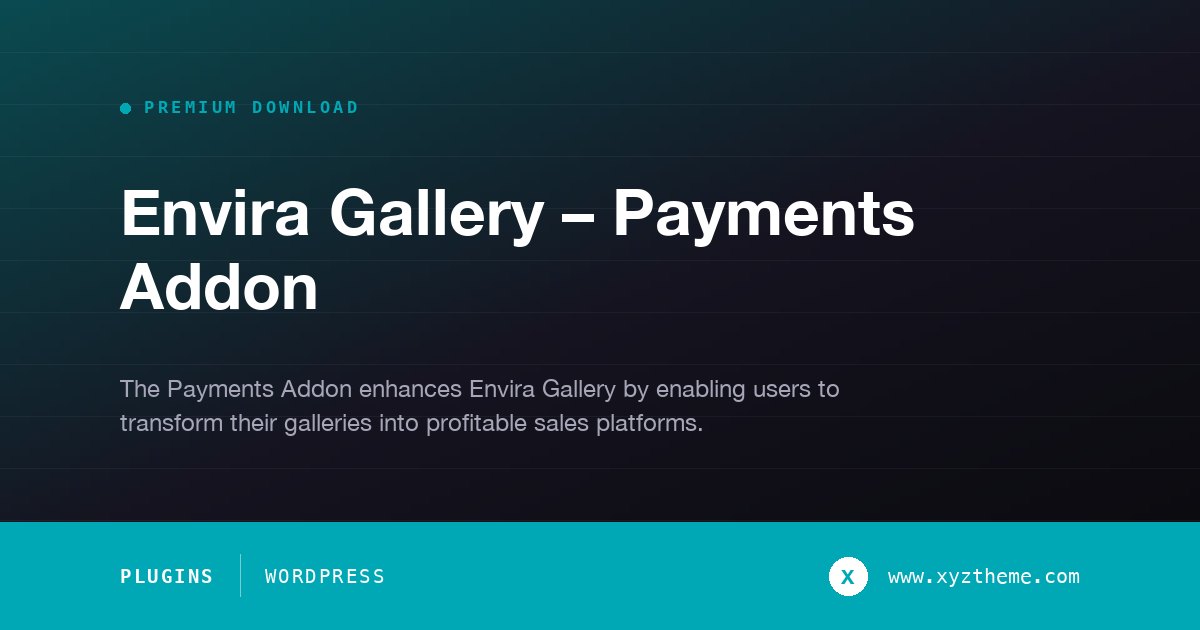 Envira Gallery – Payments Addon