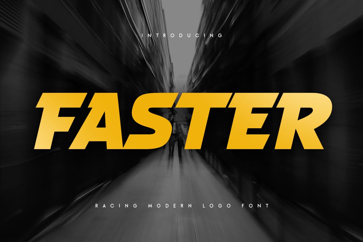 Faster – Racing Modern Logo Font