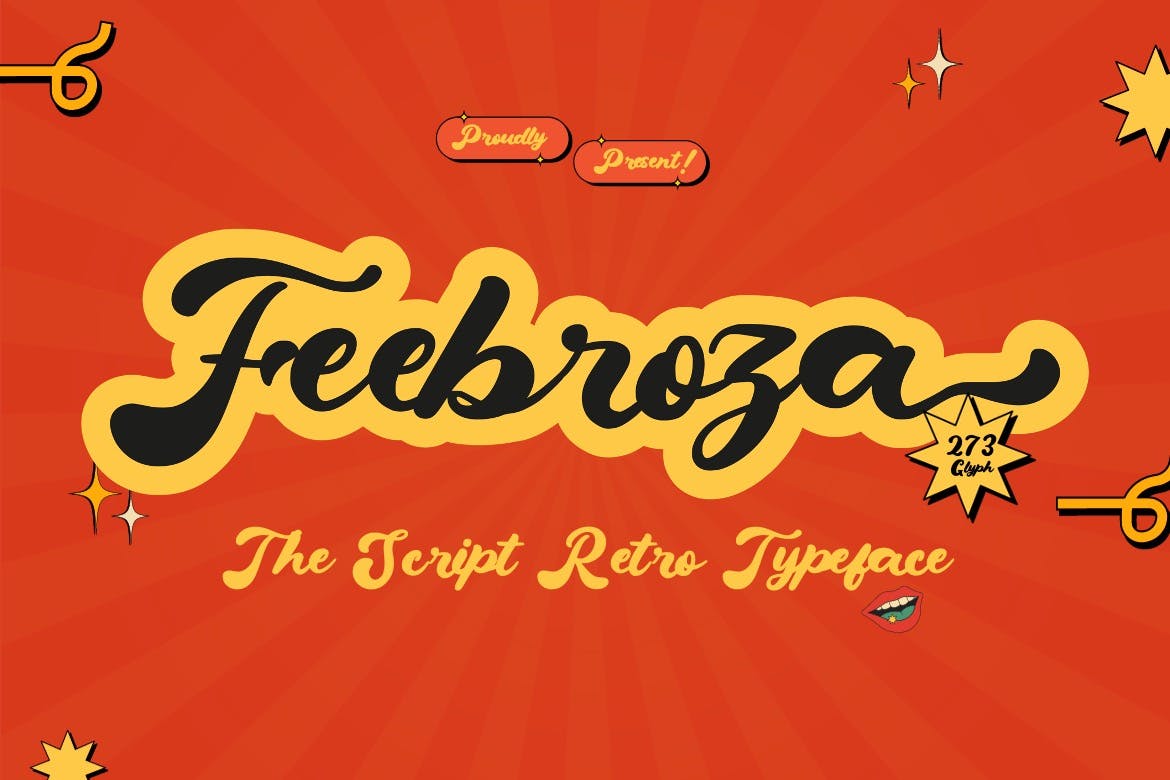 Feebroza – Script Retro Font