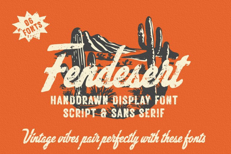 Fendesert – Vintage Stamp Font