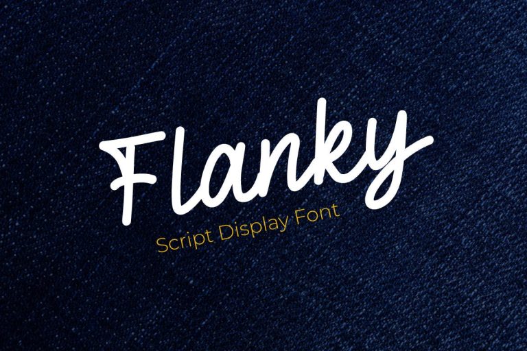 Flanky – Script Display Font